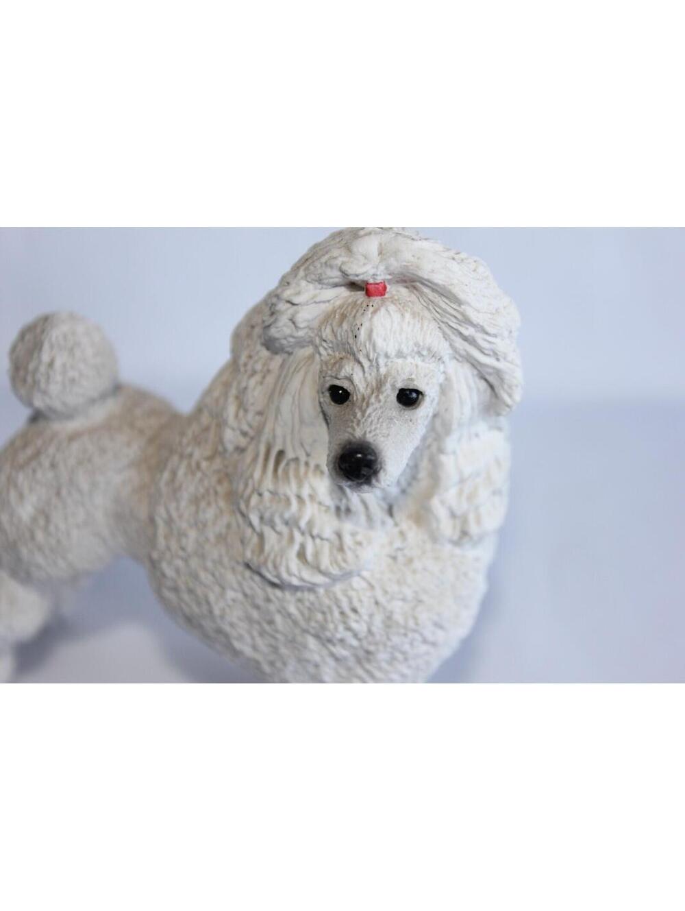 White Standing Poodle Figurine with Show Cut Sandicast - Picture 2 of 11